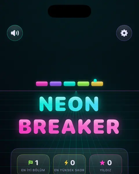 Neon Breaker title screen